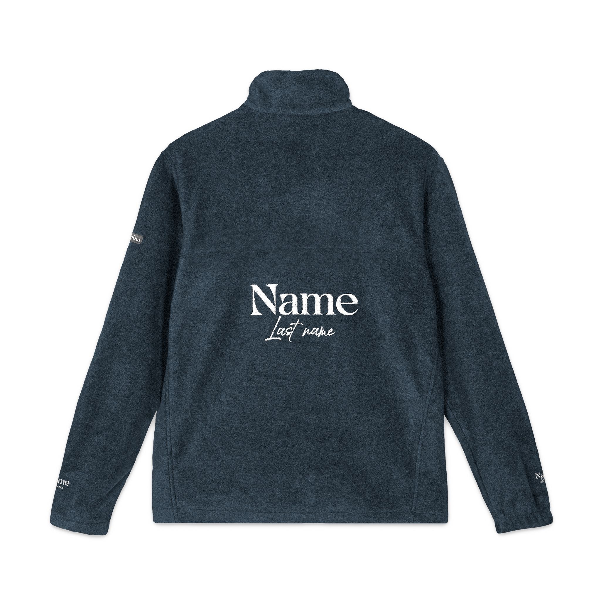 Embroidered Fleece Jacket — Personalized 'Name and last name' Logo Outdoor Zip-Up