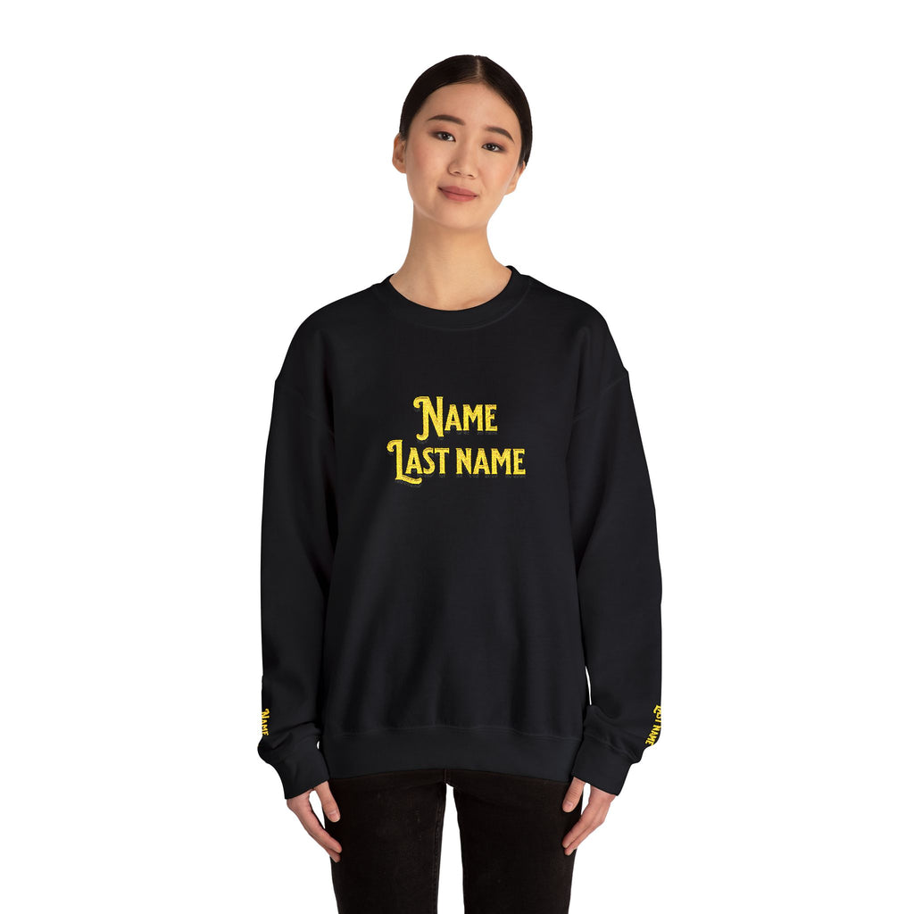 Personalized embroidered Gold Gothic Crewneck Sweatshirt unisex
