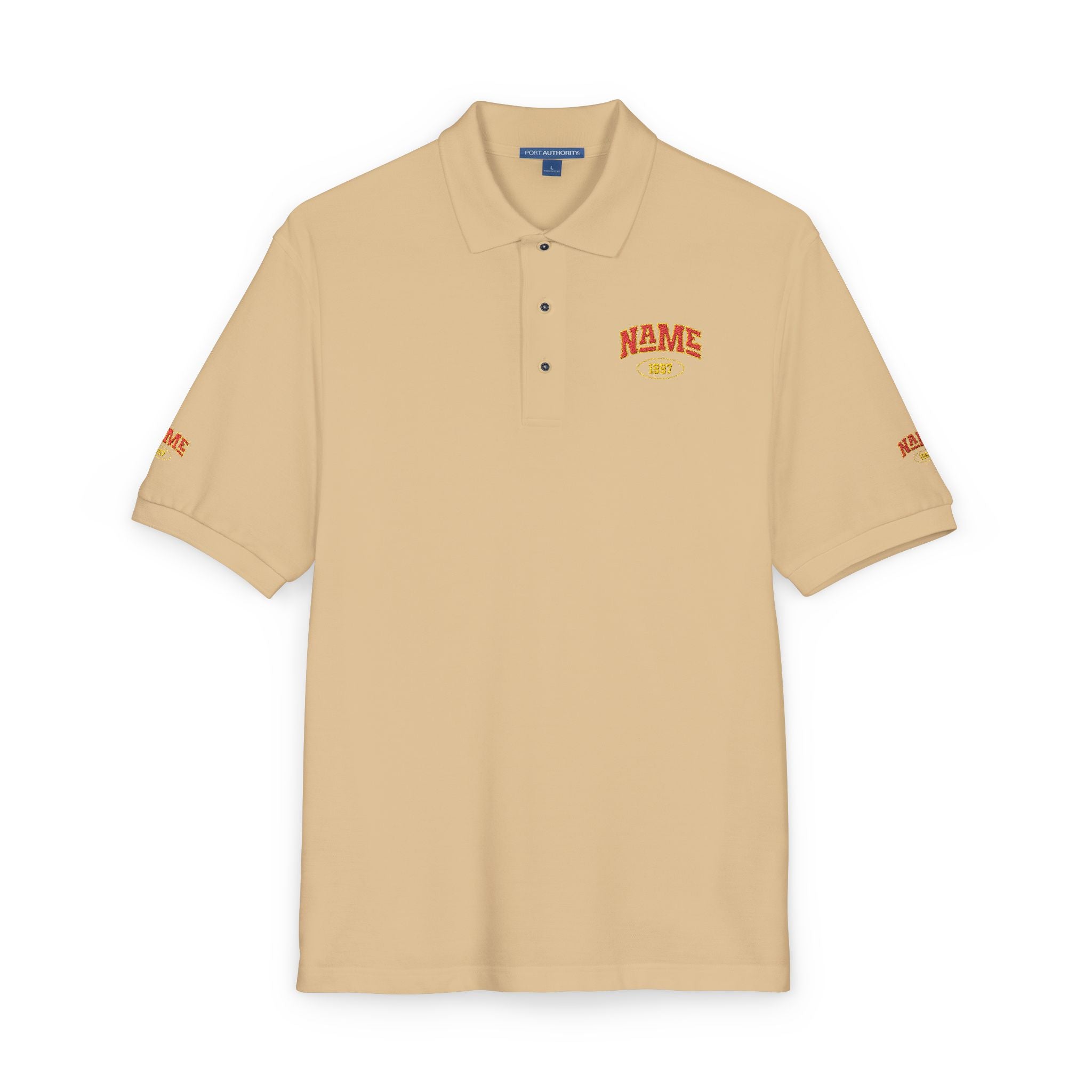 Polo Shirt with embroidered name and year of birth personalization