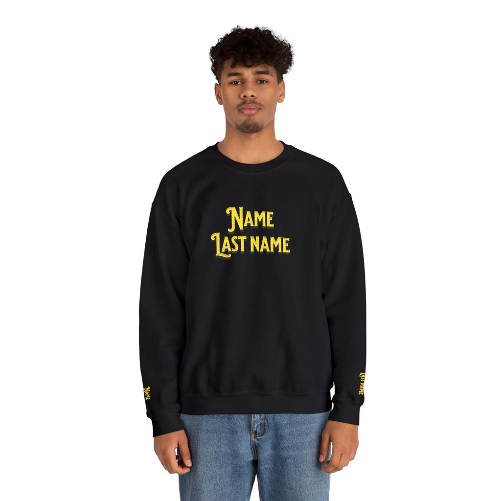 Personalized embroidered Gold Gothic Crewneck Sweatshirt unisex