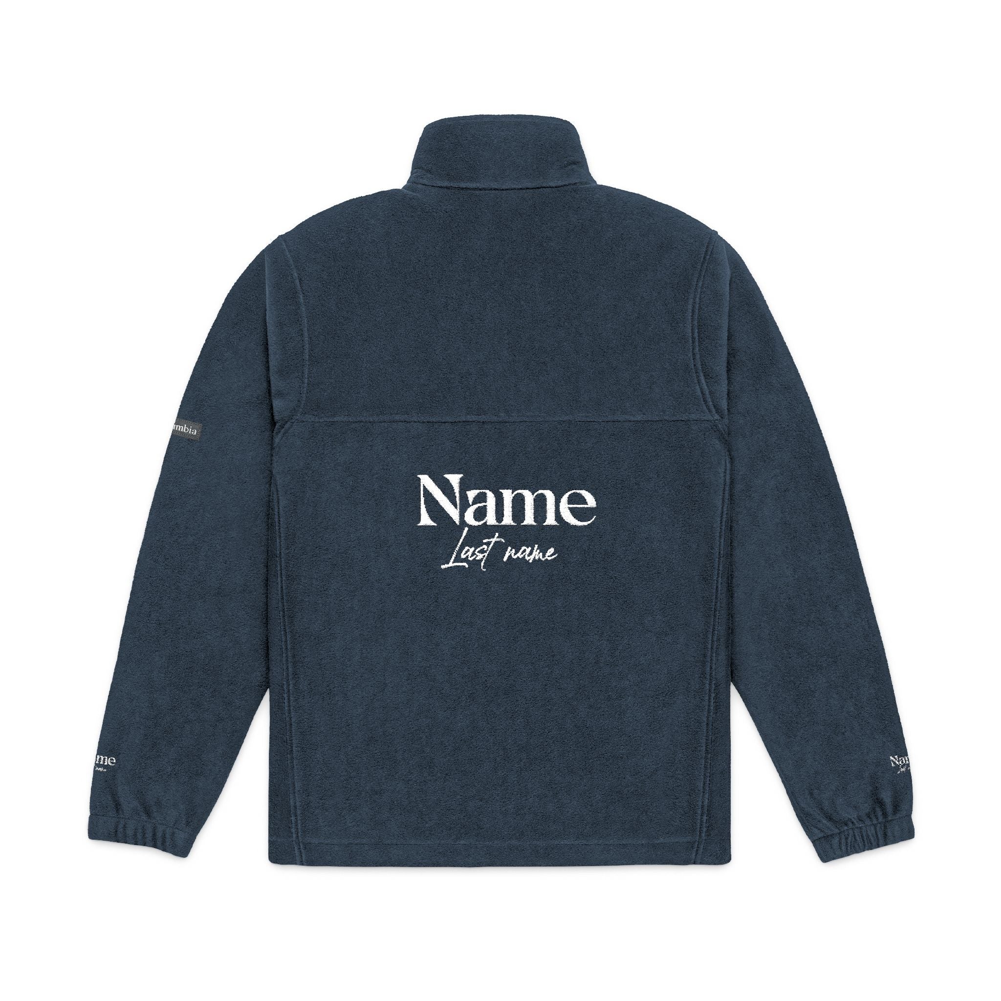 Embroidered Fleece Jacket — Personalized 'Name and last name' Logo Outdoor Zip-Up