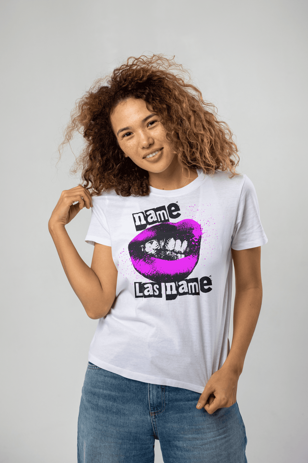 Sexy Lips Neon Edition – Personalized T-Shirt