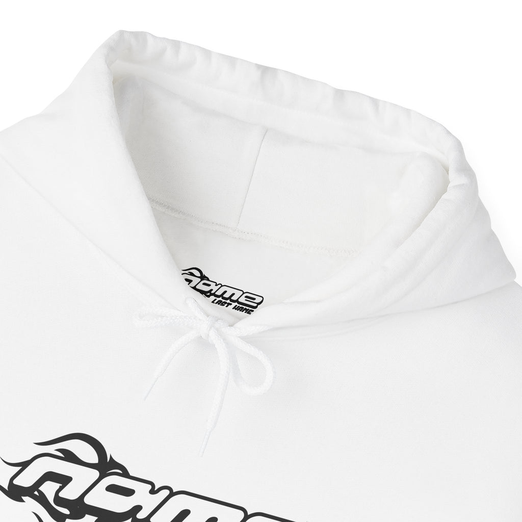 Urban automotive-style hoodie — personalize with your name and last name unisex