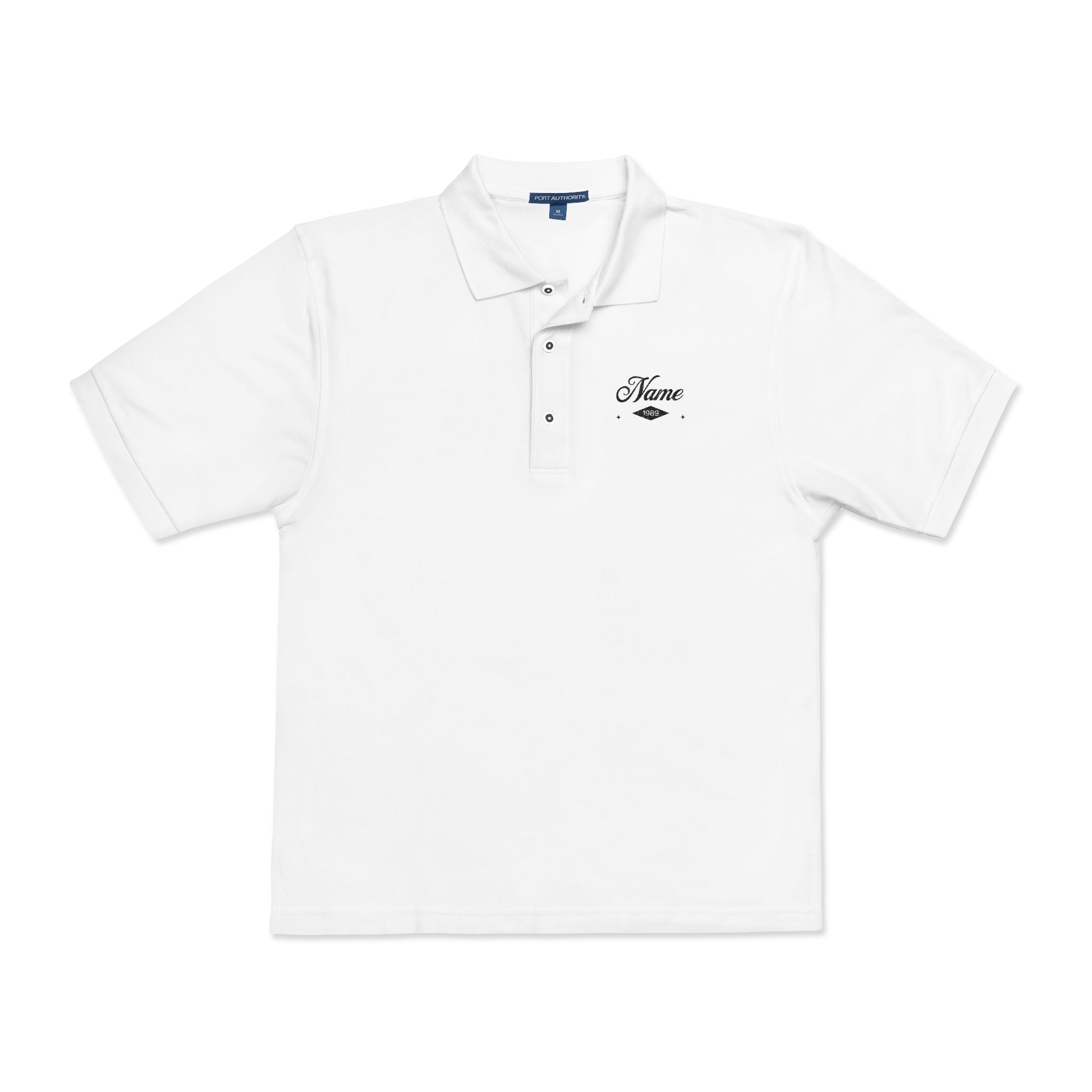 Polo Shirt with embroidered name and year of birth personalization