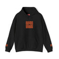 Personalized embroidered  Hoodie — Retro Orange Geometric 'Name and last Name' Graphic Pullover