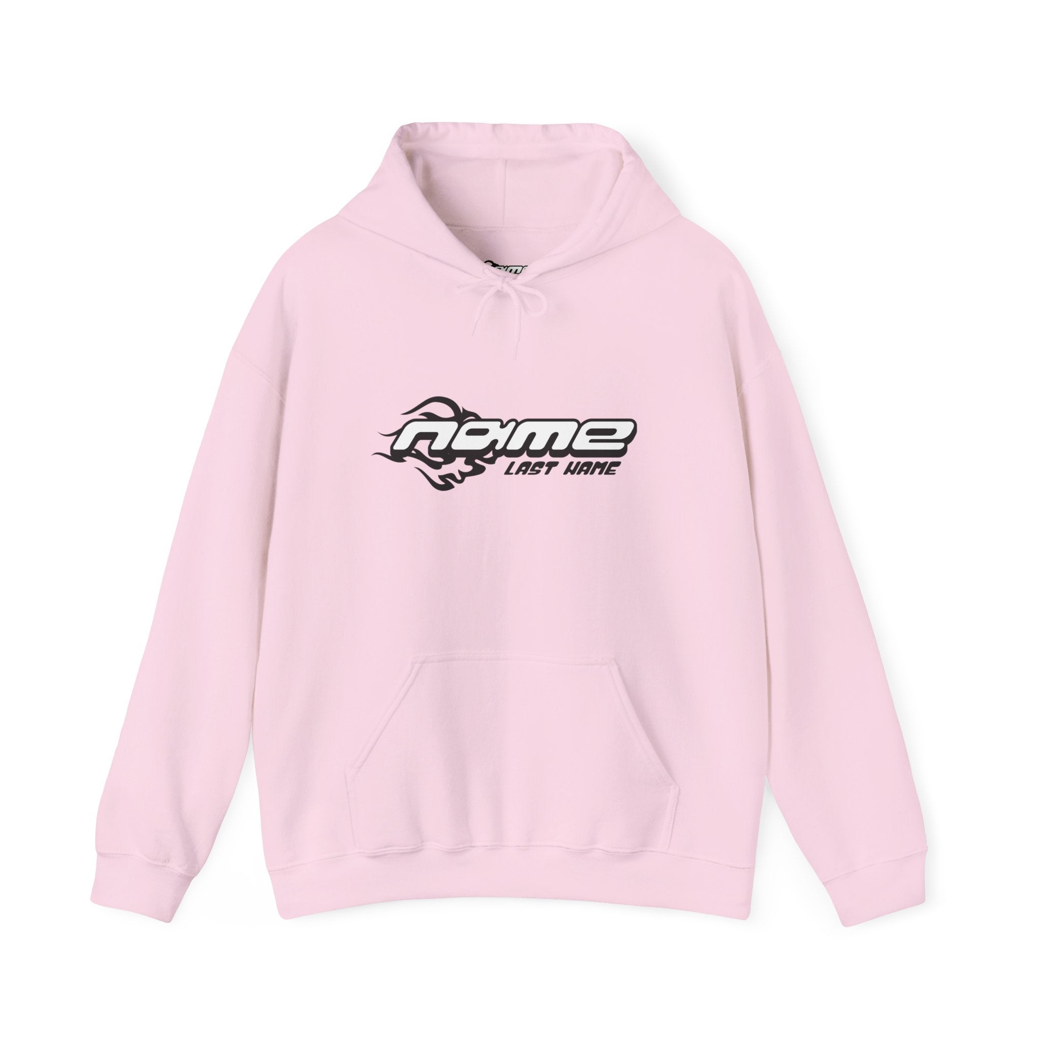 Urban automotive-style hoodie — personalize with your name and last name unisex