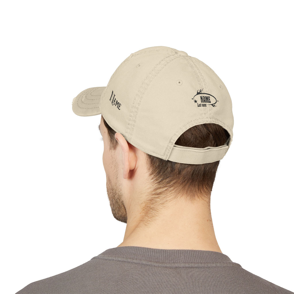 Distressed Embroidered Vintage 'Name Last Name' Personalized Cap