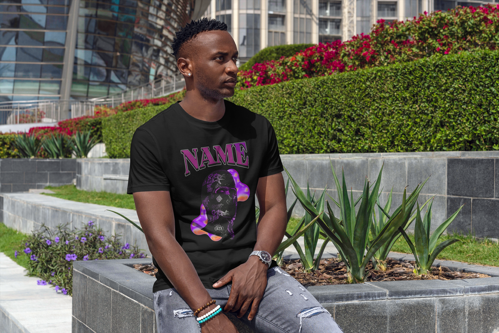 Personalized t-shirt with urban balaclava design