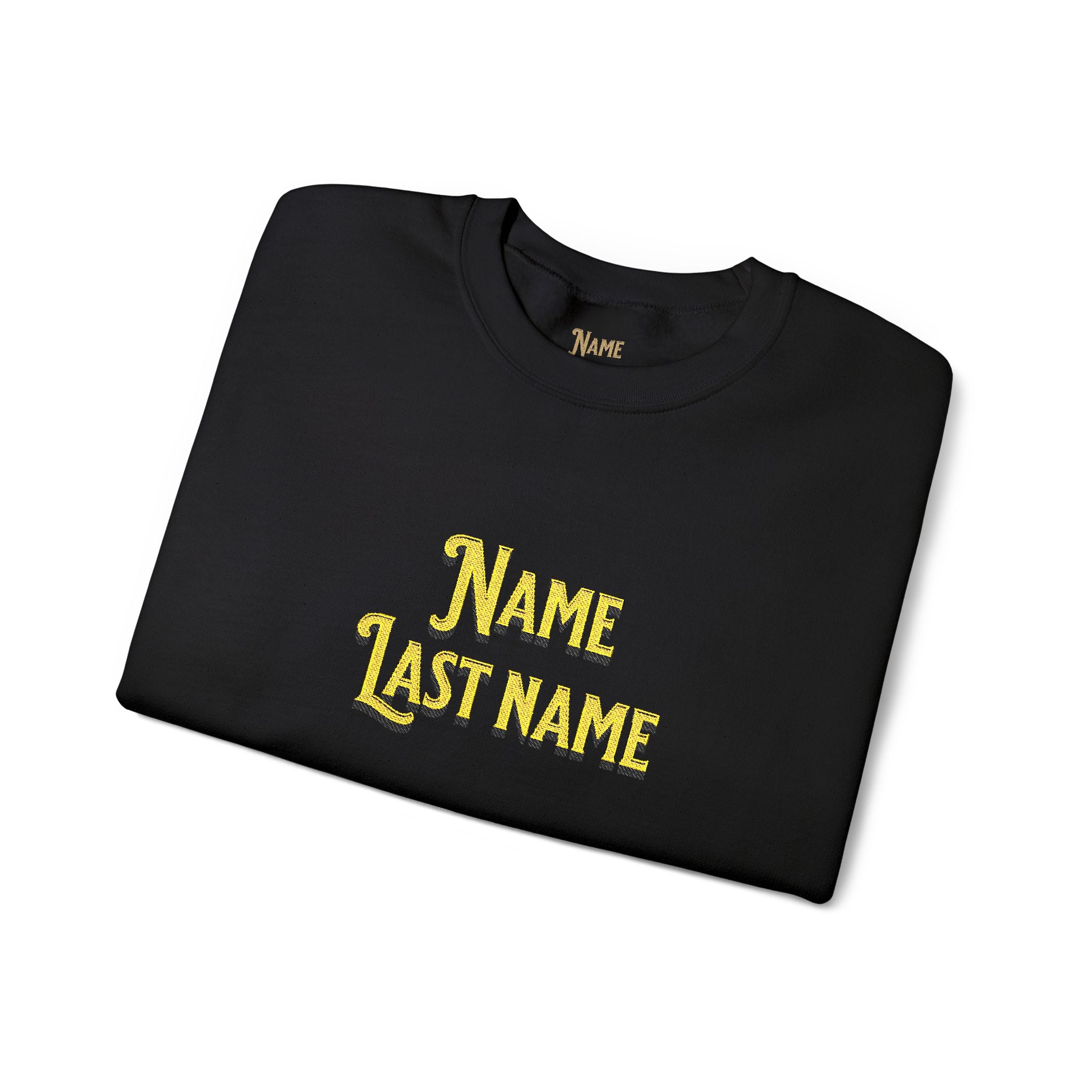 Personalized embroidered Gold Gothic Crewneck Sweatshirt unisex