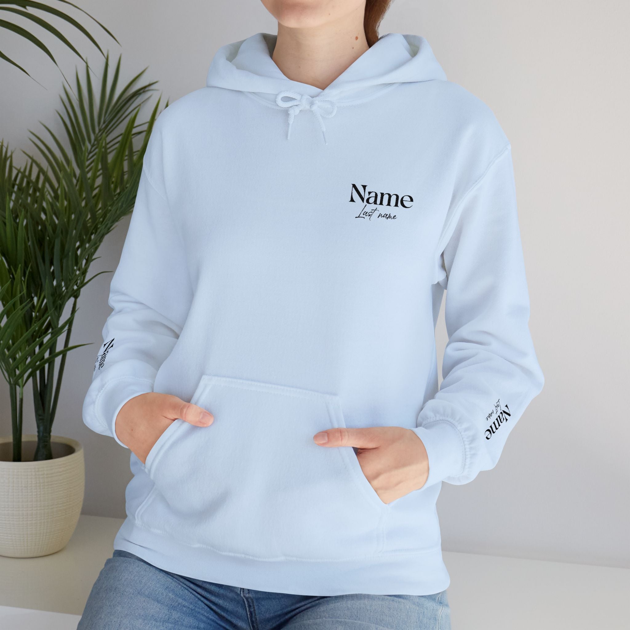 Personalized embroidered name and last name hoodie — Custom “Name Last Name