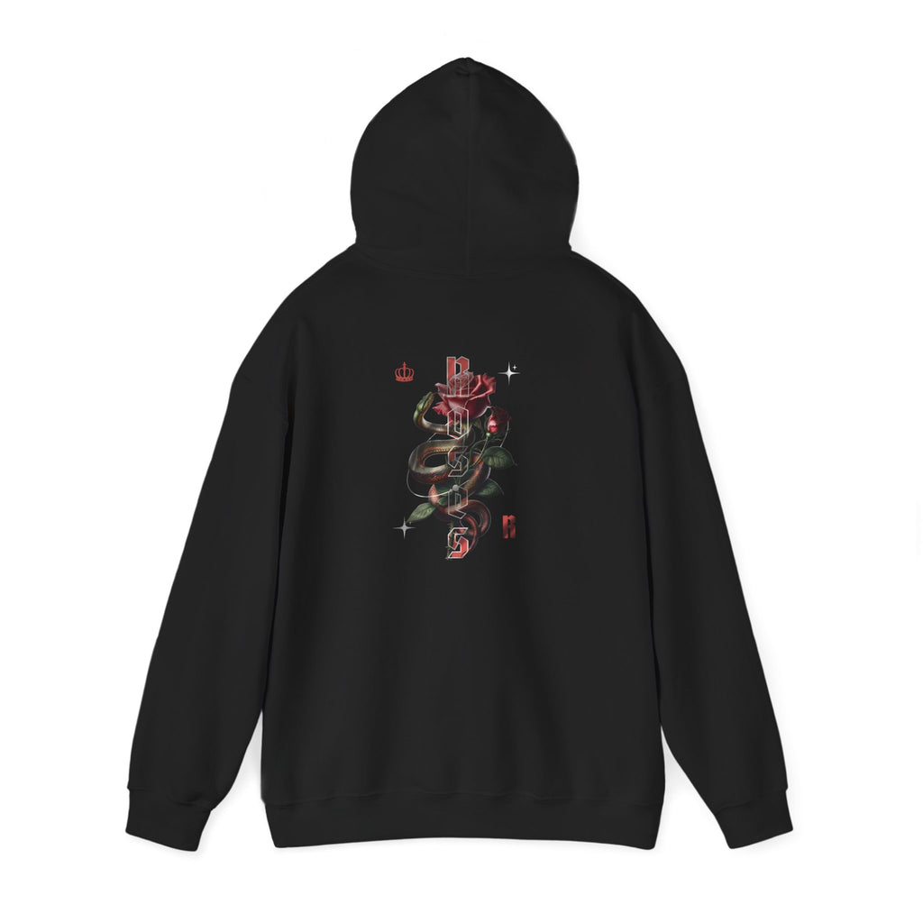 Gothic Rose Personalized Hoodie – Name and Last Name on the Front and Back unisex