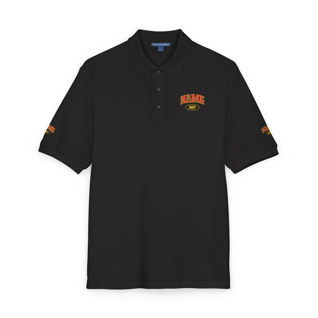 Polo Shirt with embroidered name and year of birth personalization