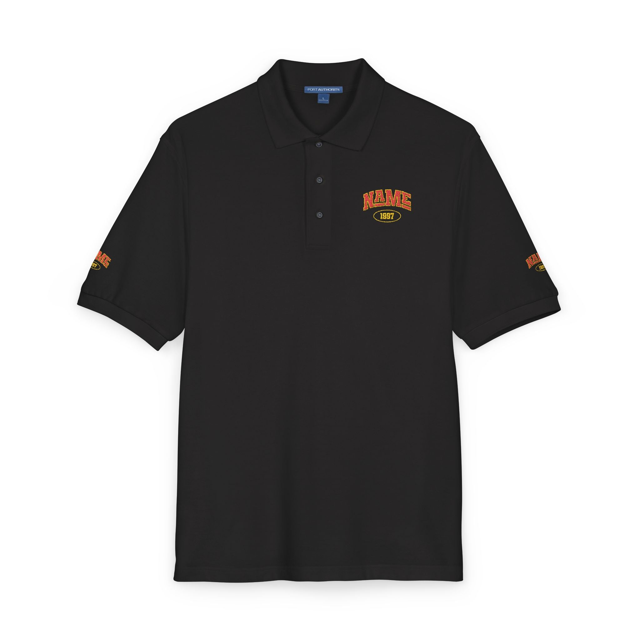 Polo Shirt with embroidered name and year of birth personalization