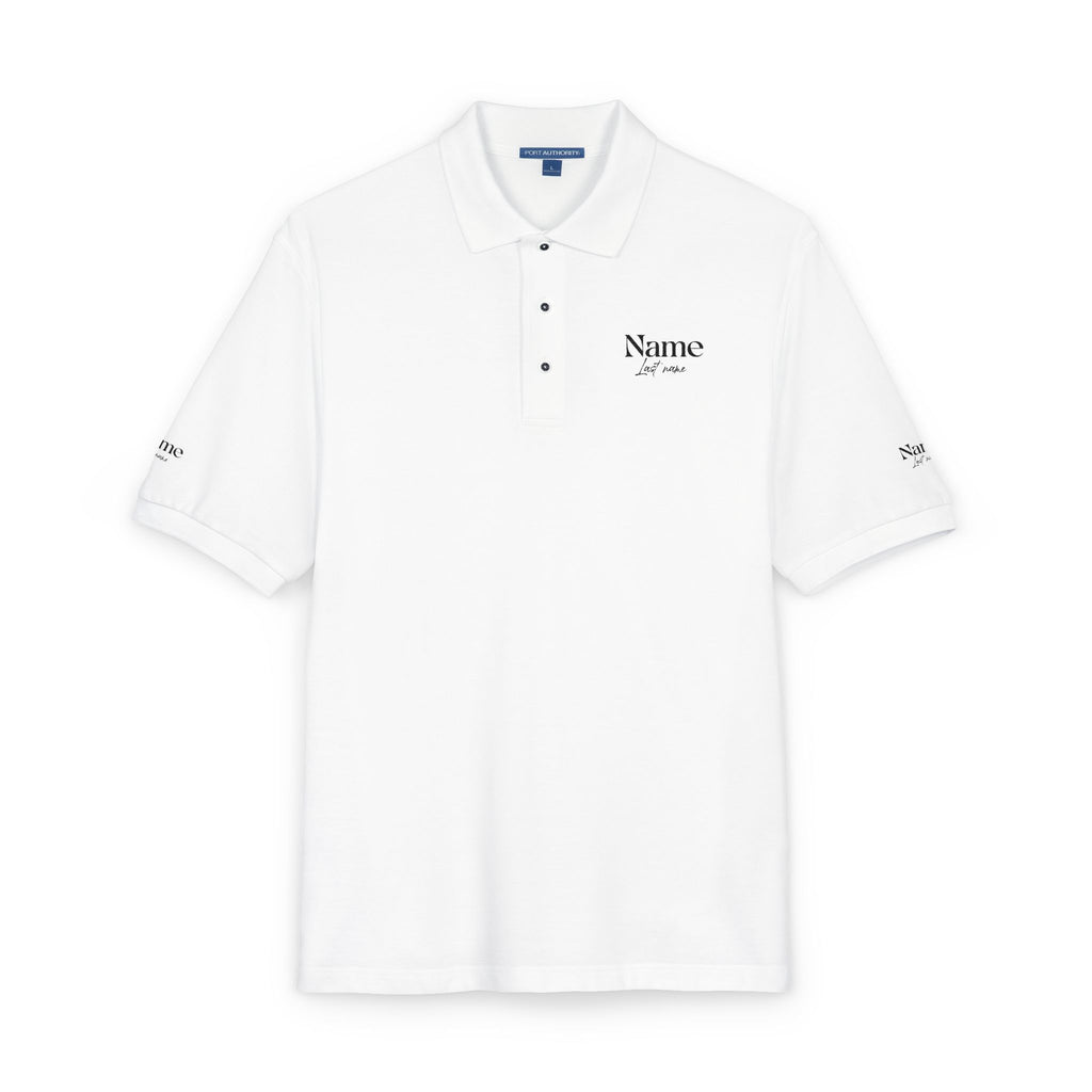 Embroidered Classic Polo Shirt — personalize your name and last name.