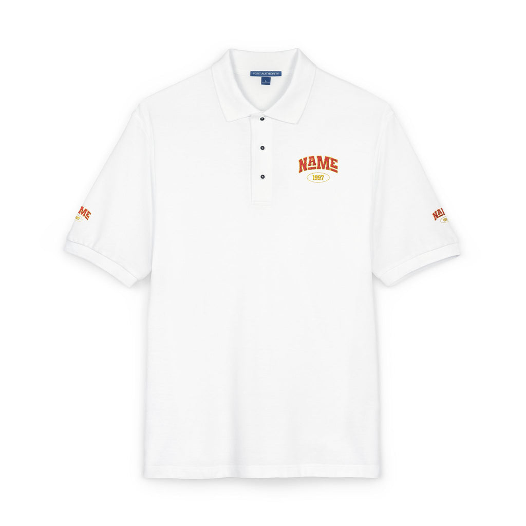 Polo Shirt with embroidered name and year of birth personalization