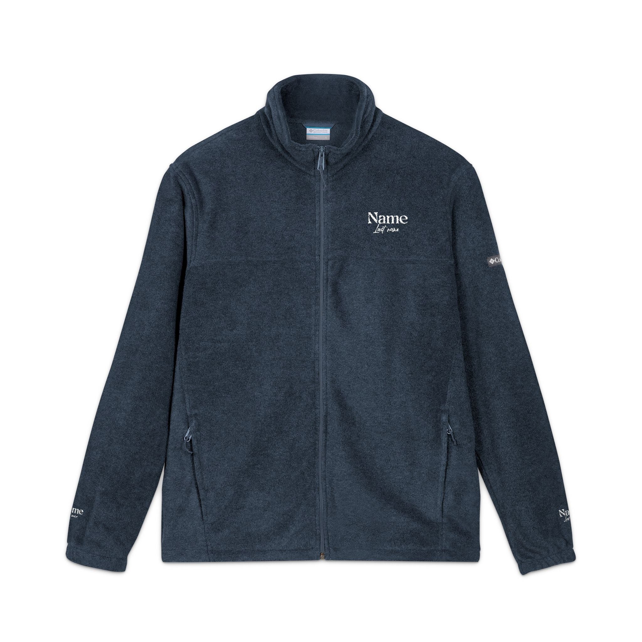 Embroidered Fleece Jacket — Personalized 'Name and last name' Logo Outdoor Zip-Up