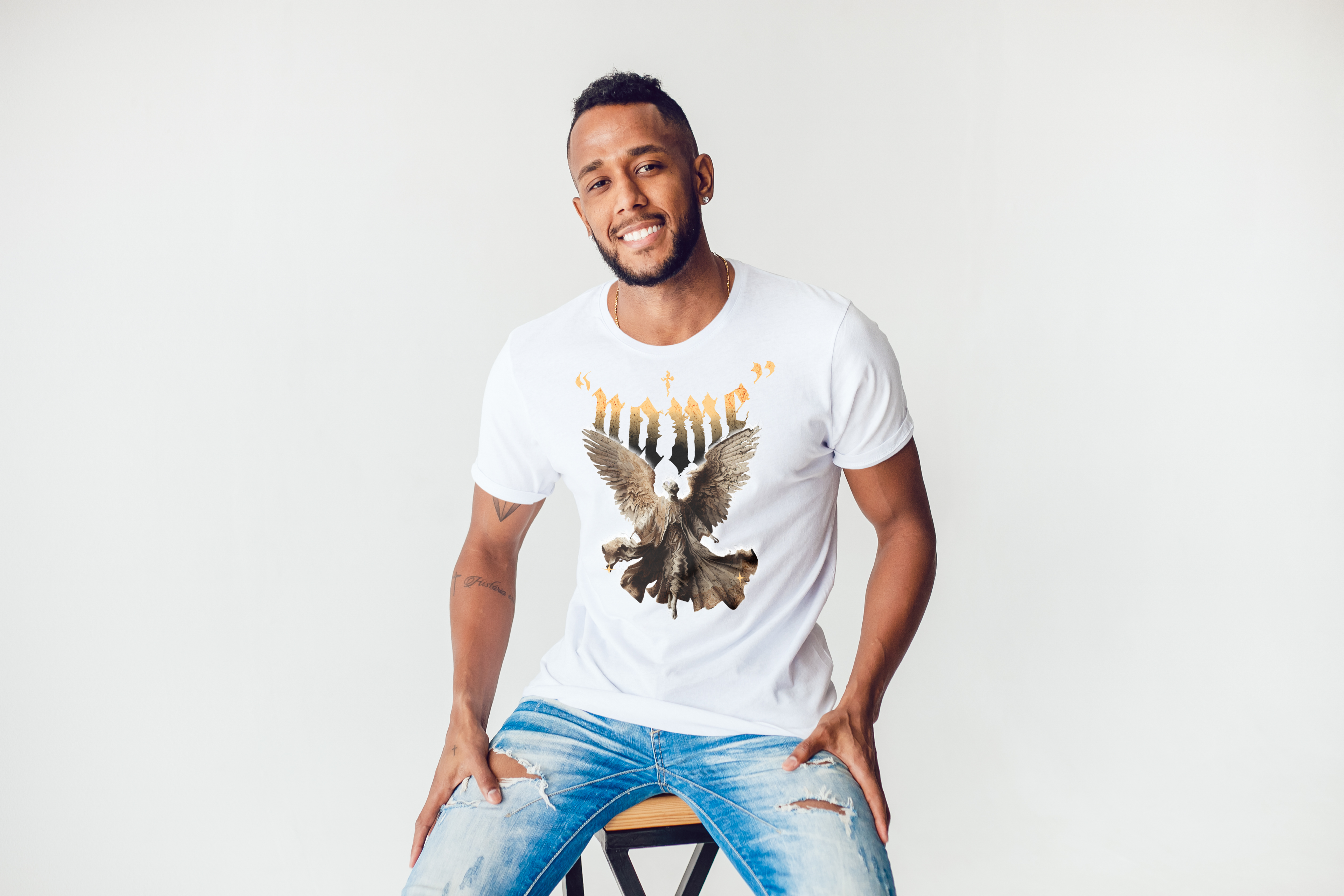 personalized t-shirt with angel design