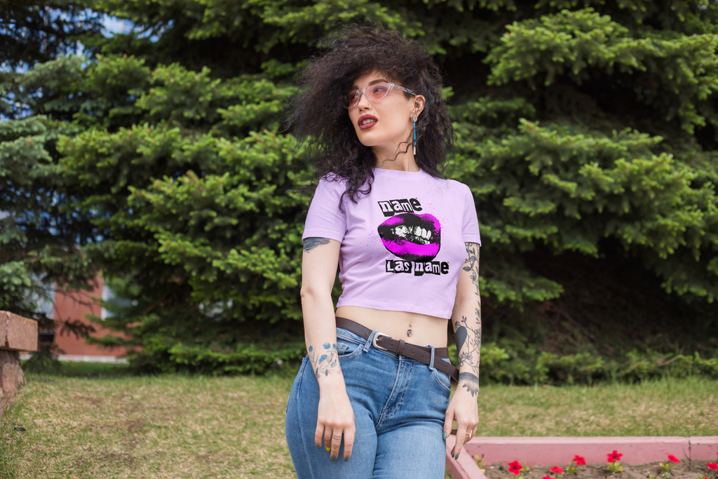 Sexy Lips Neon Edition, cropped t-shirt