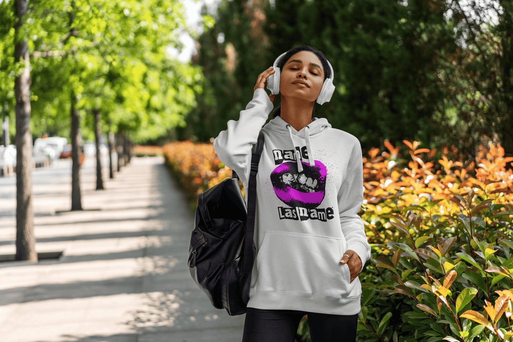 Personalized Hoodie – Sexy Lips Neon Edition