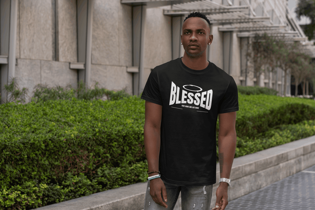 blessed personalized t-shirt with name and last name