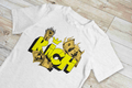Rich Graffiti Boxy Tee — Bold Yellow Money Streetwear