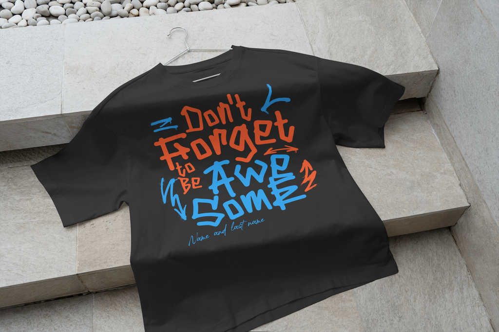 Custom 5-Word Phrase T-Shirt — Personalized With Your Name & Last Name