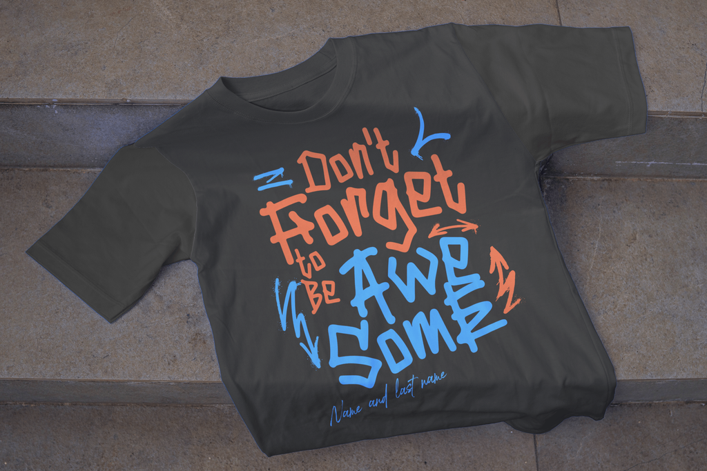 Custom 5-Word Phrase T-Shirt — Personalized With Your Name & Last Name