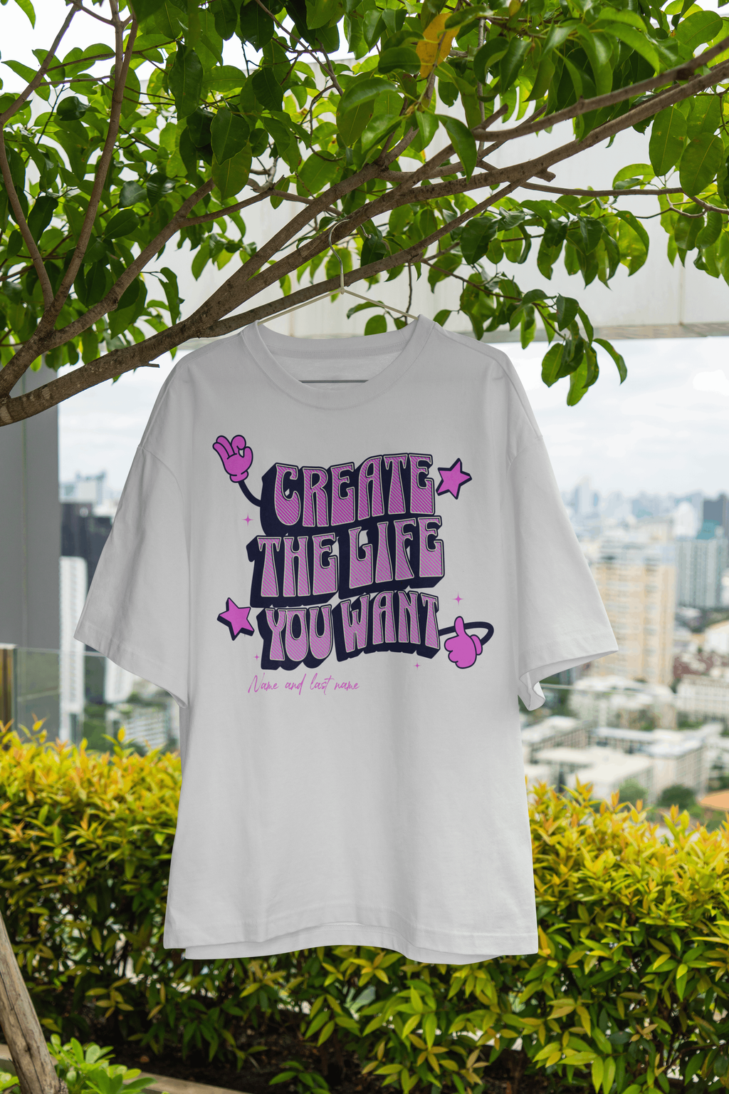 Retro Pink Motivational Shirt — Personalized with Your Name