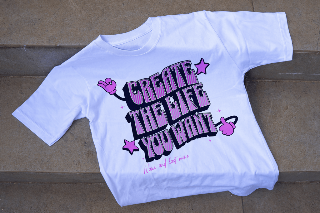 Retro Pink Motivational Shirt — Personalized with Your Name