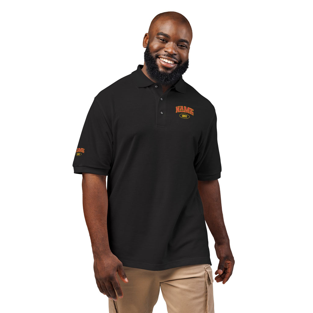 Polo Shirt with embroidered name and year of birth personalization