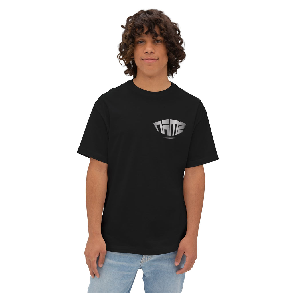 Boxy Tee — Gothic Name Graphic Tee (Customizable Name and Last name)