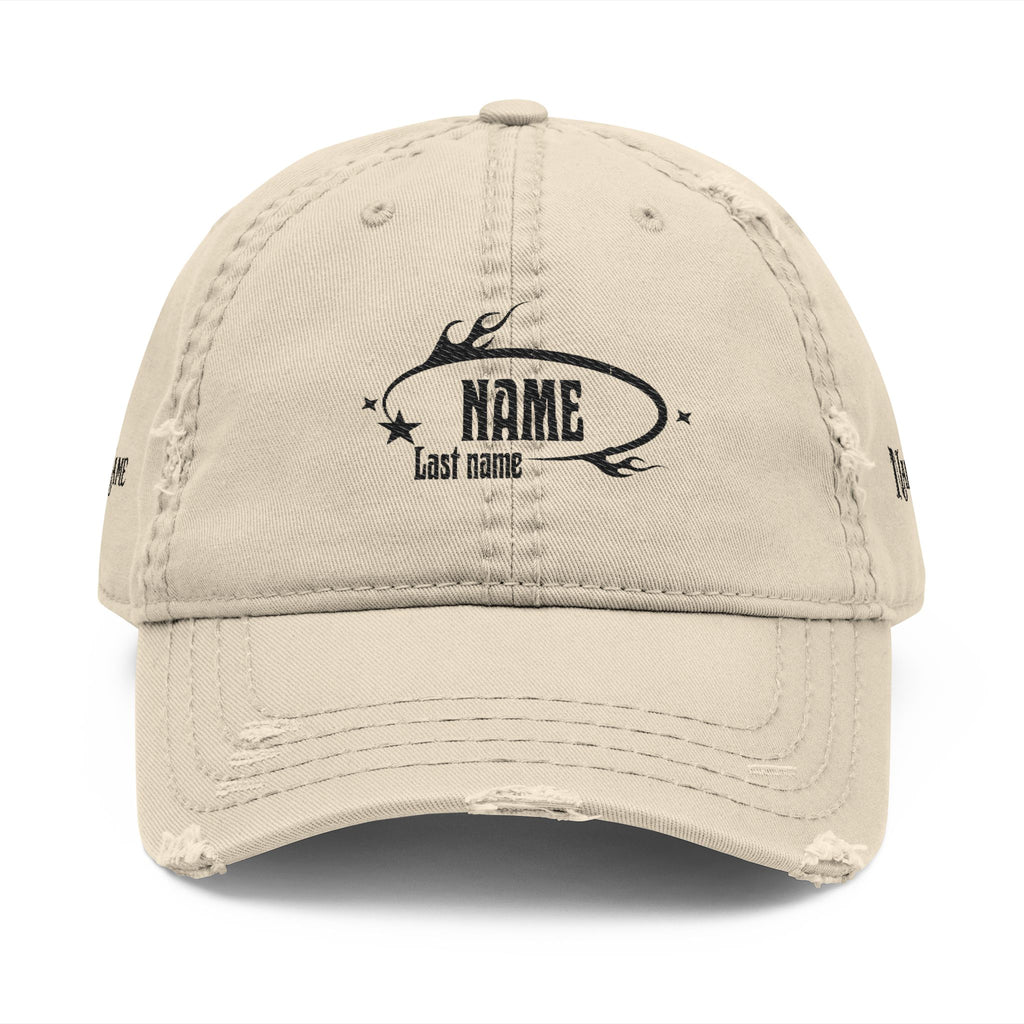 Distressed Embroidered Vintage 'Name Last Name' Personalized Cap