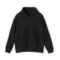 Personalized embroidered name and last name hoodie — Custom “Name Last Name” with a classic red style.