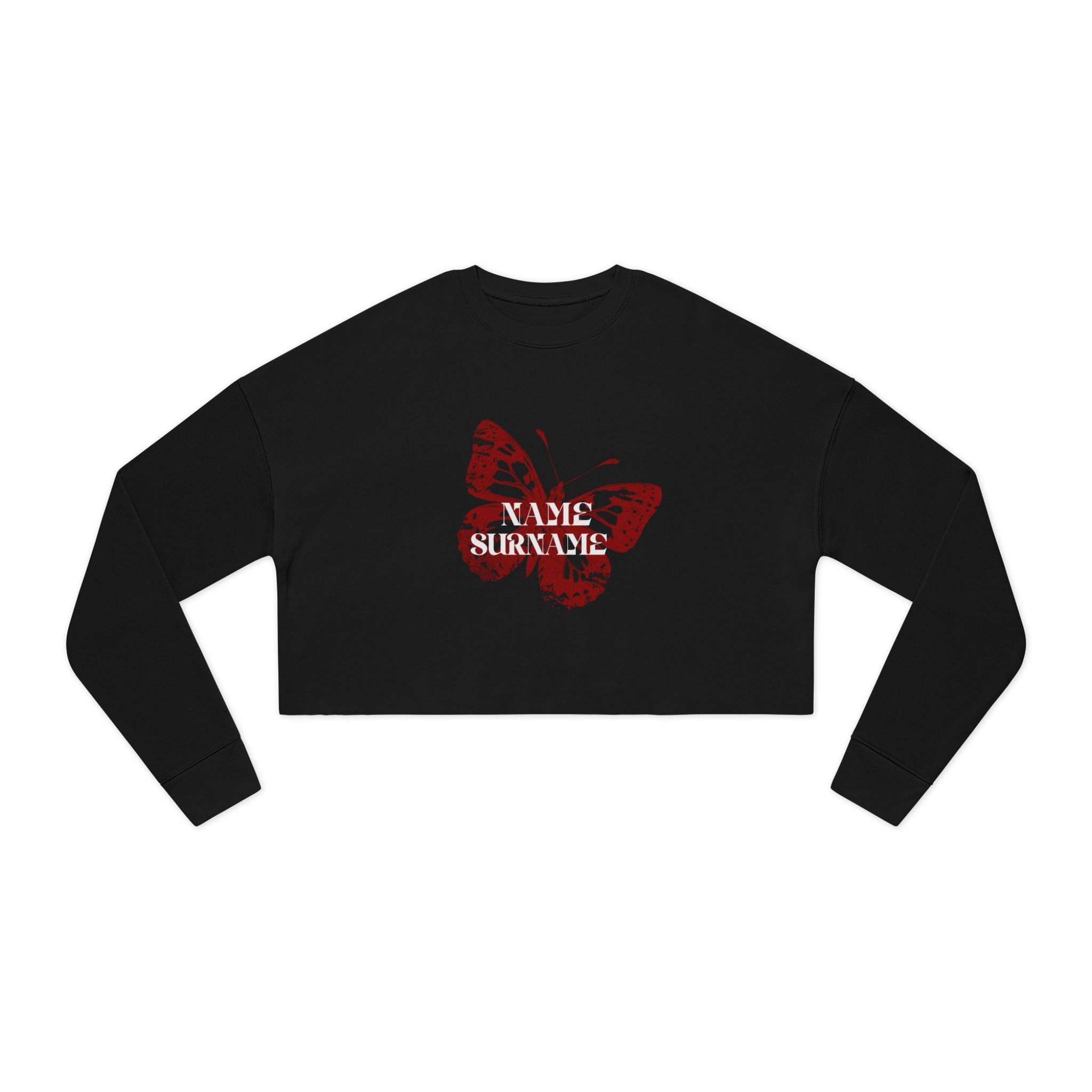 Butterfly Graphic Cropped Sweatshirt — ‘Name Surname