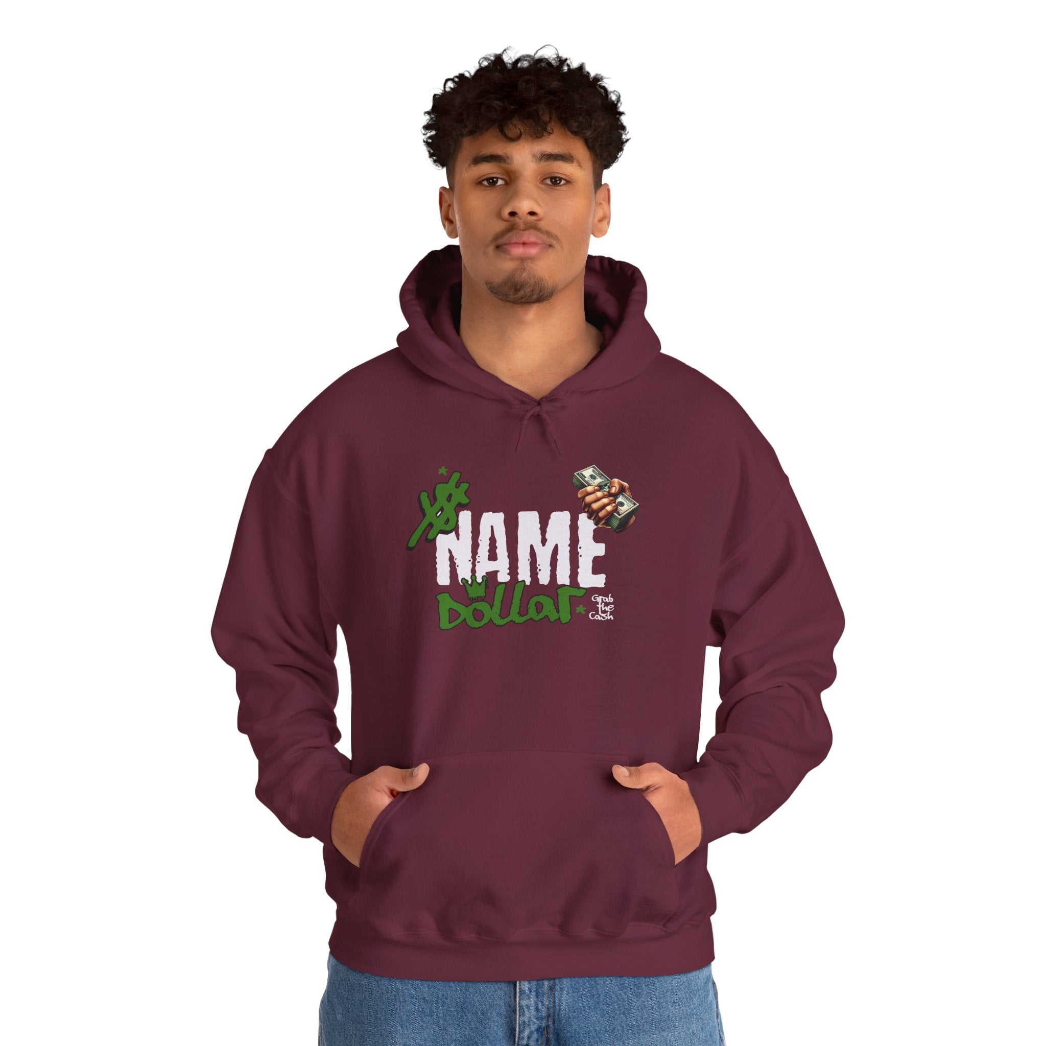 Name Dollar Hoodie – Gamer Graffiti Streetwear Pullover unisex