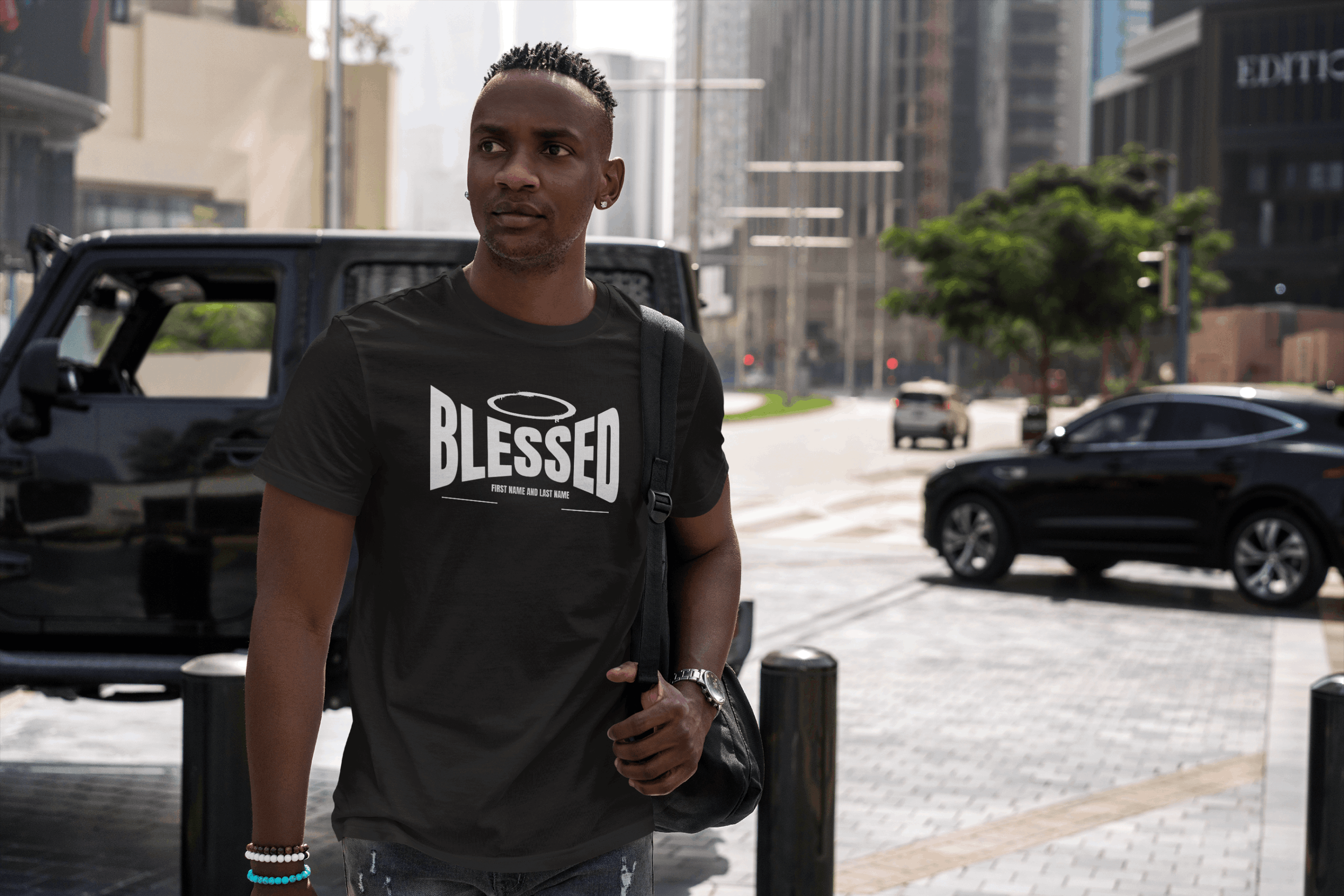 blessed personalized t-shirt with name and last name