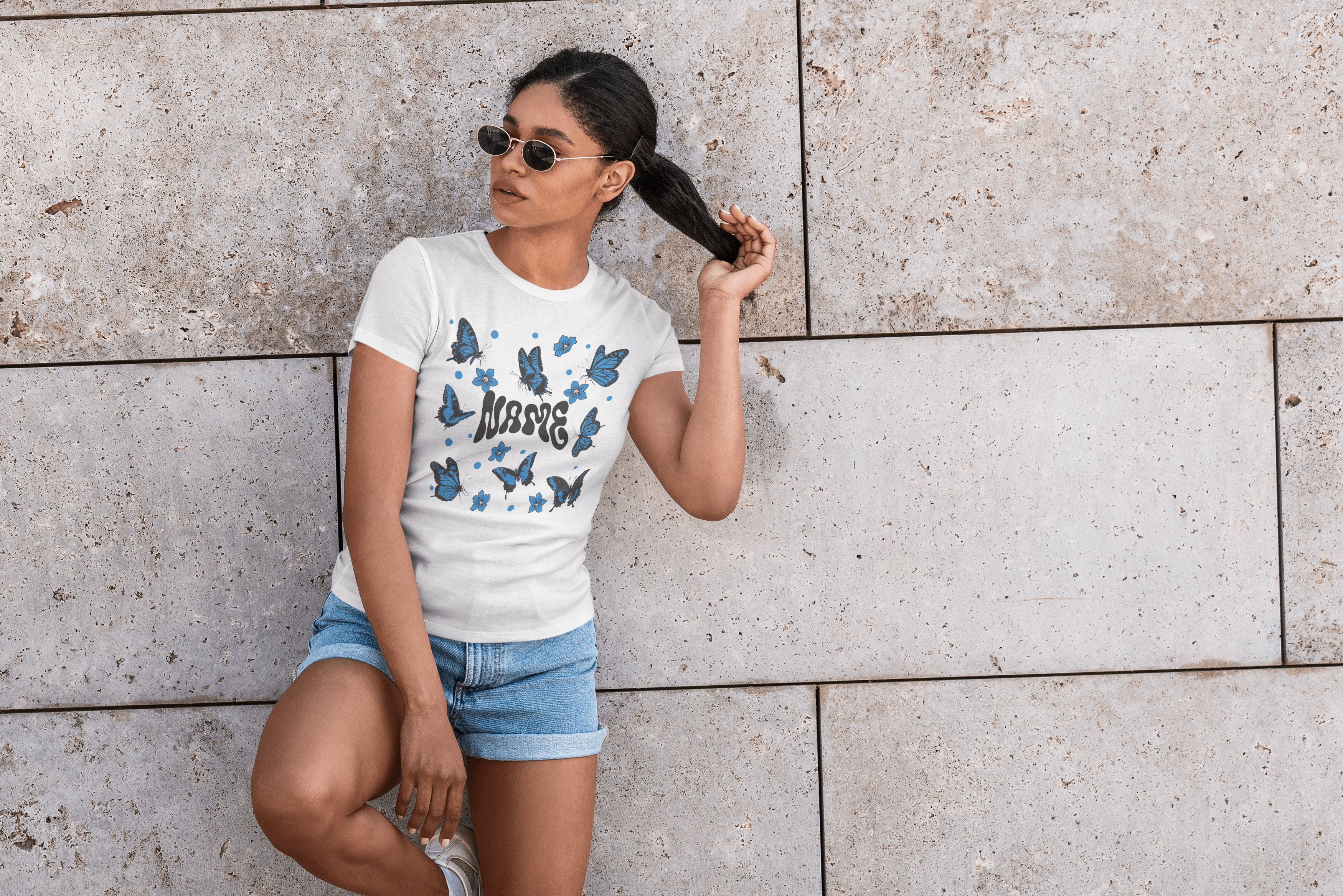 Custom Butterfly Name Tee