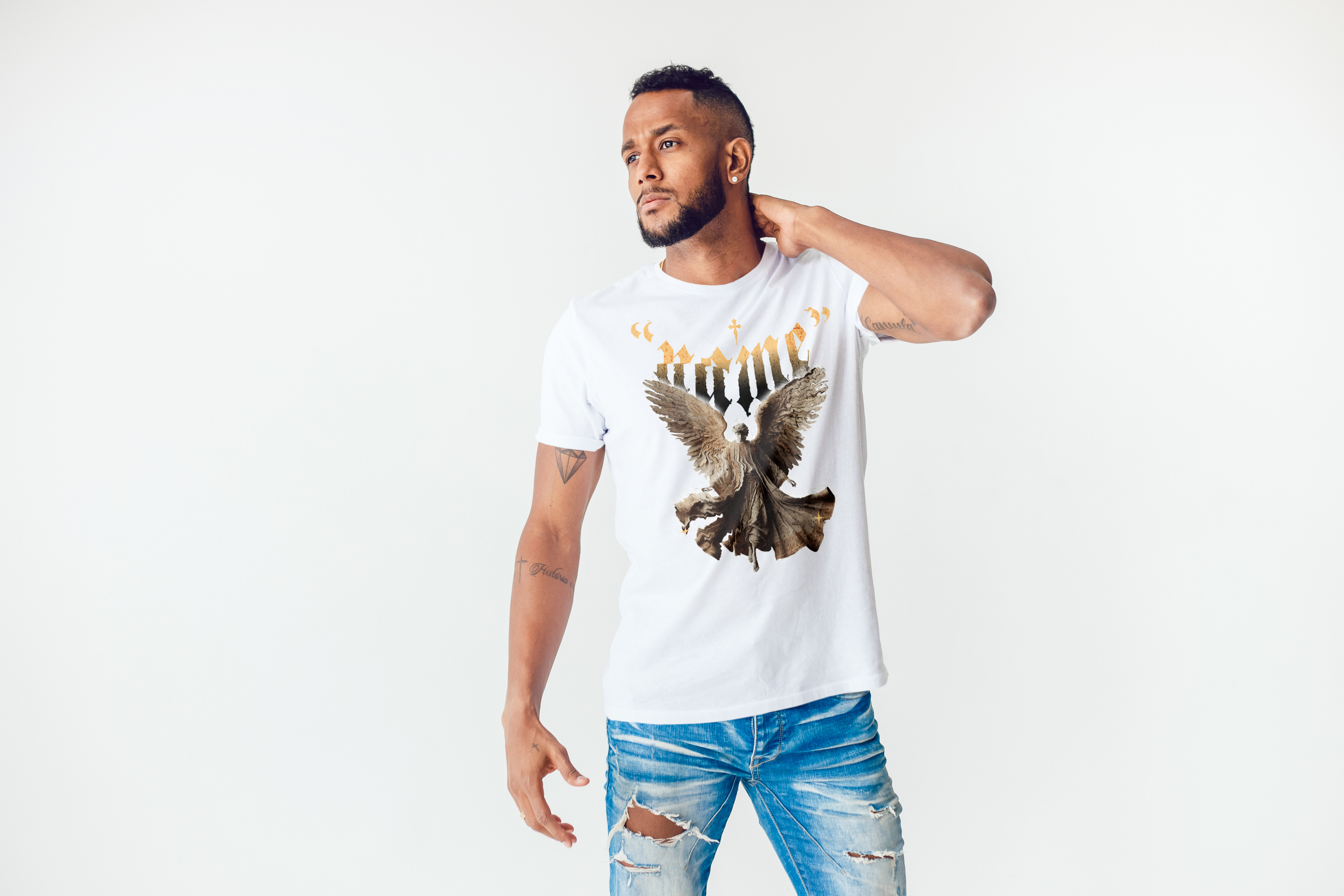 personalized t-shirt with angel design