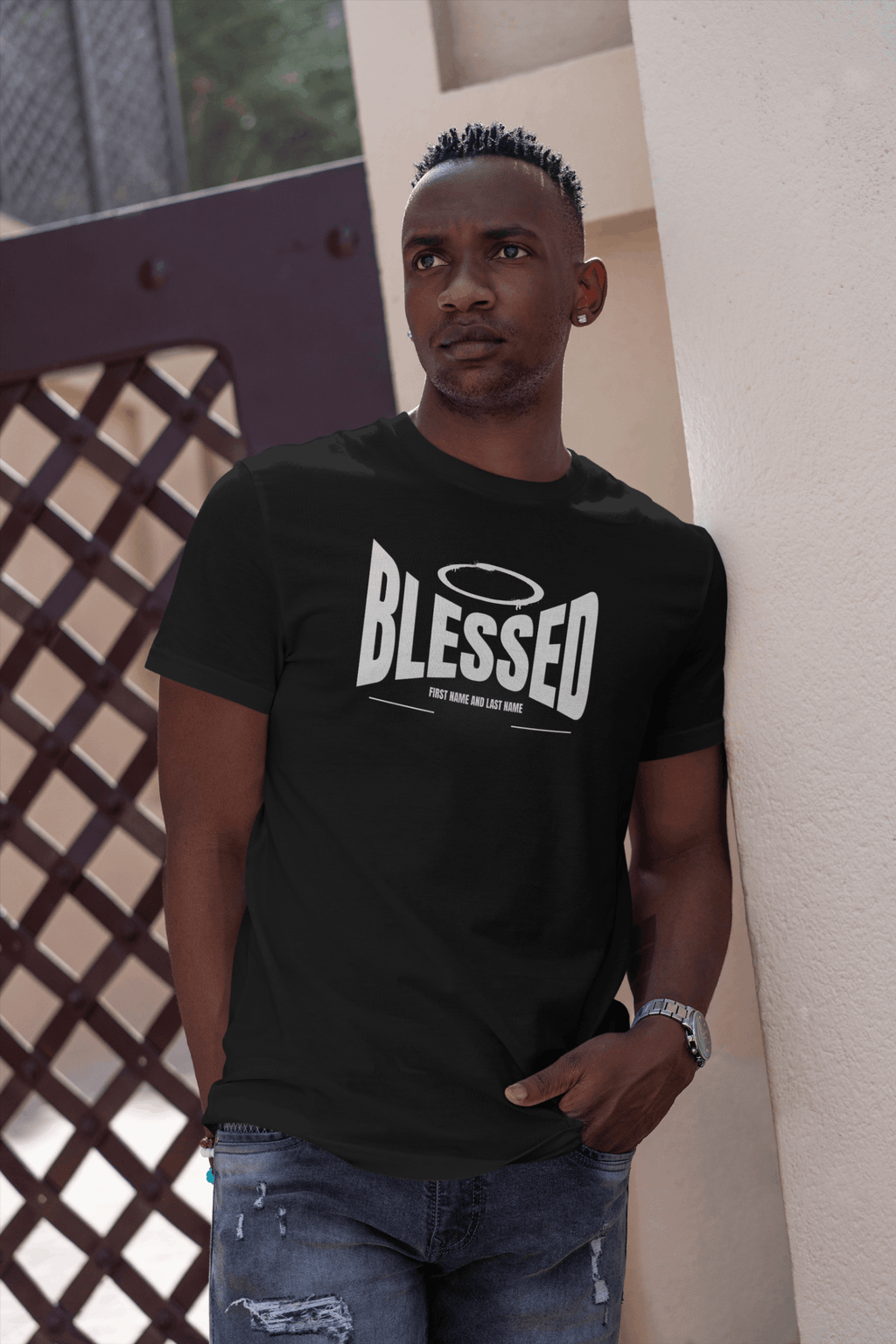 blessed personalized t-shirt with name and last name