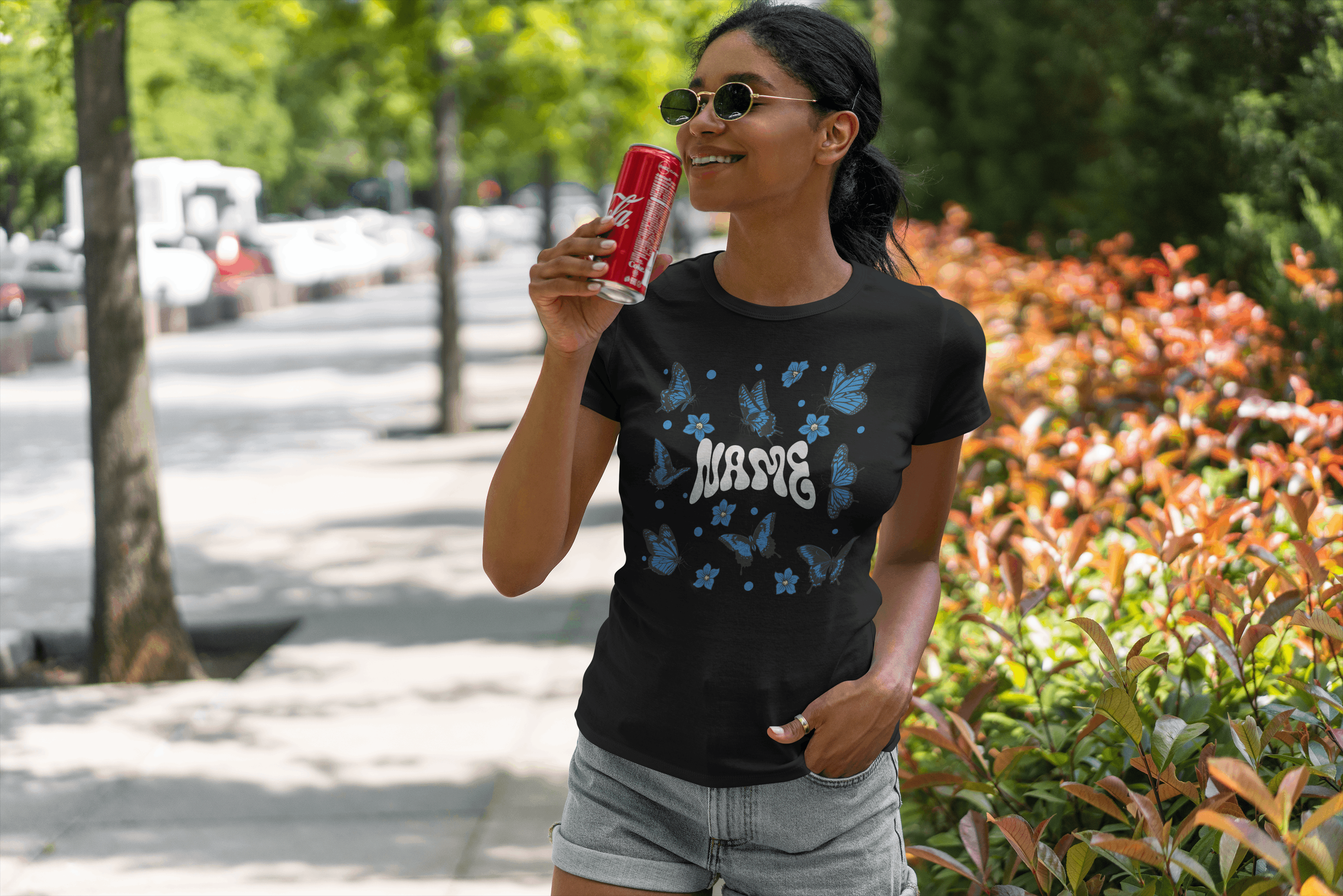 Custom Butterfly Name Tee