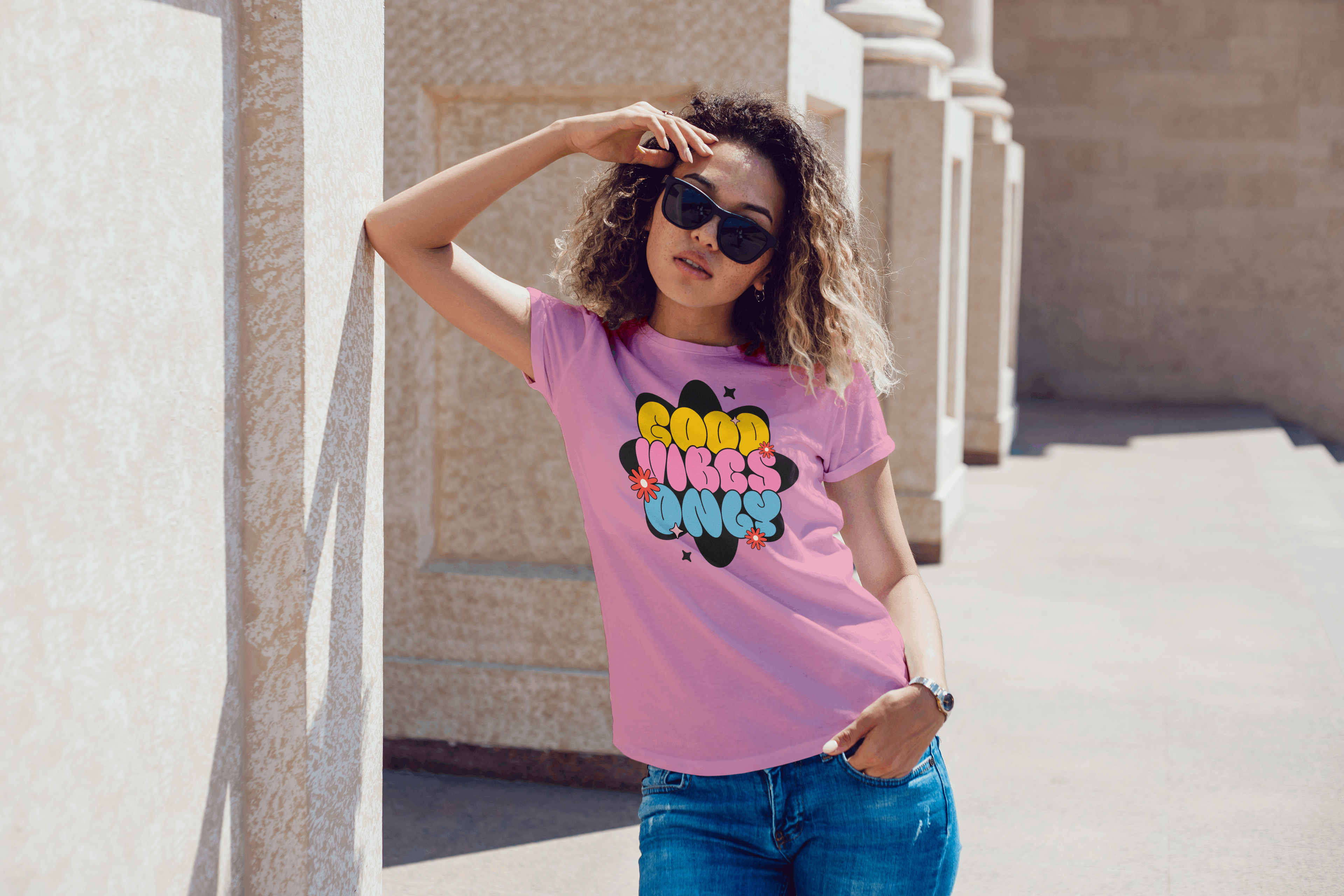 Good Vibes Only Retro Tee