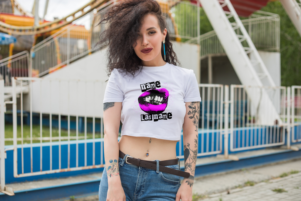 Sexy Lips Neon Edition, cropped t-shirt