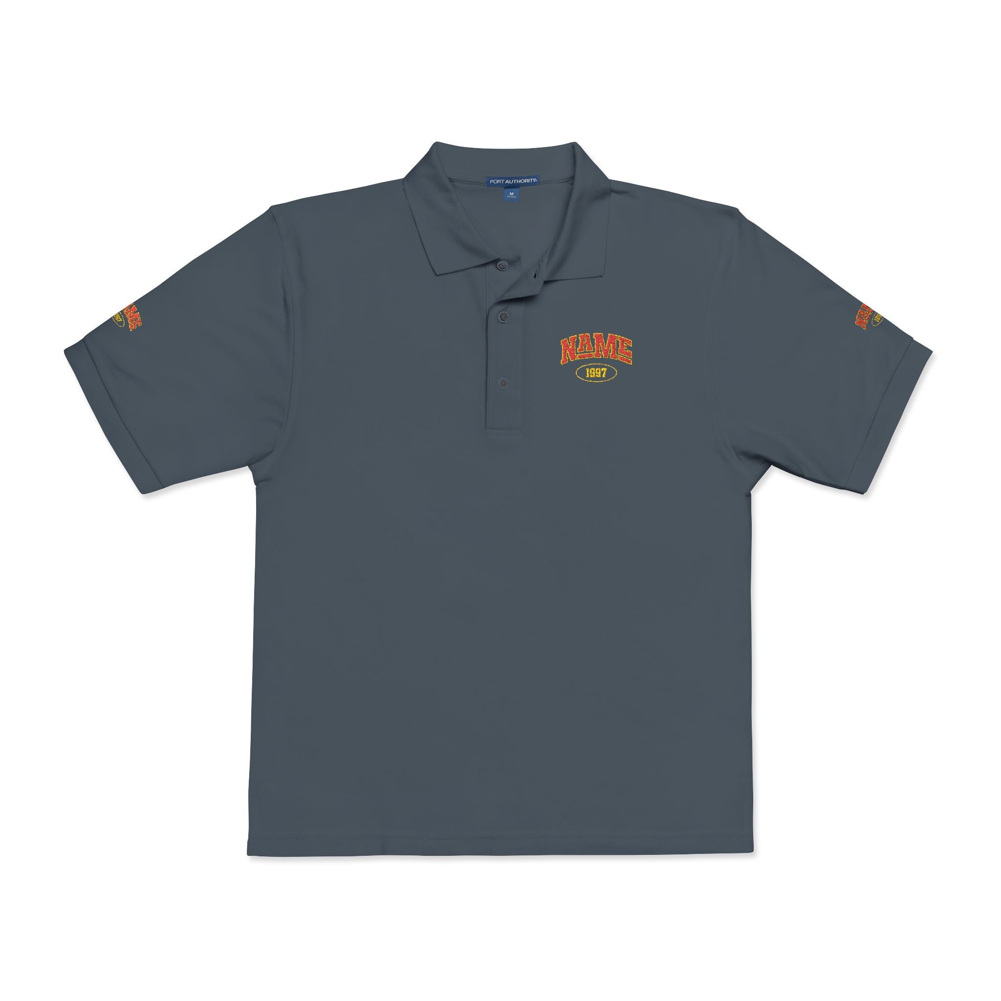 Polo Shirt with embroidered name and year of birth personalization