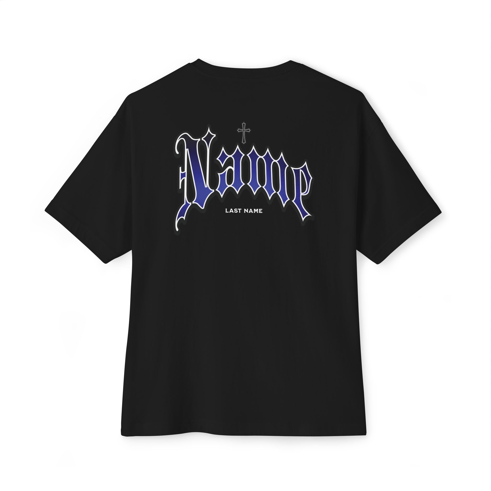 Boxy Tee — Gothic Name Graphic Tee (Customizable Name and Last name)