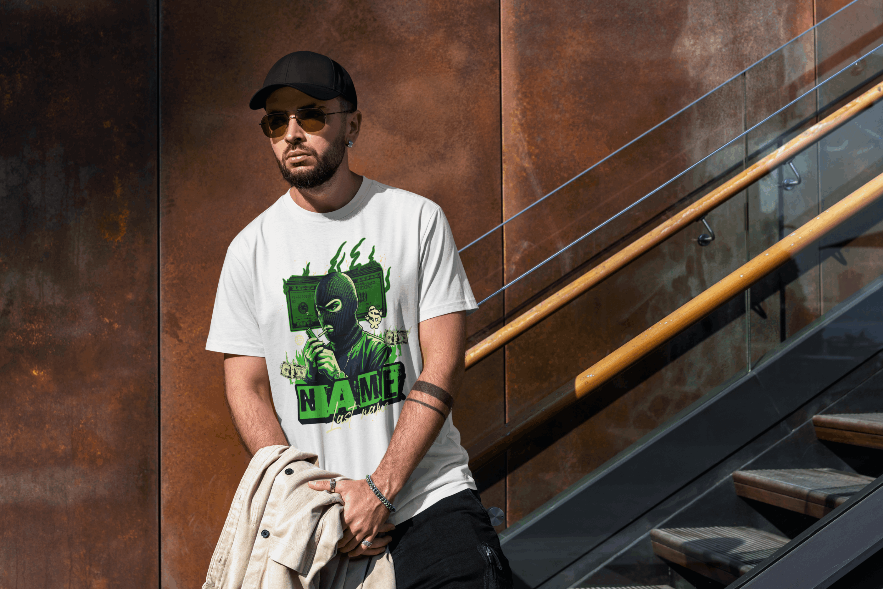 personalized shirt with urban design