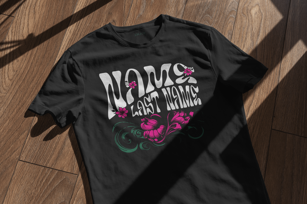 Custom Groovy Flower Name Tee