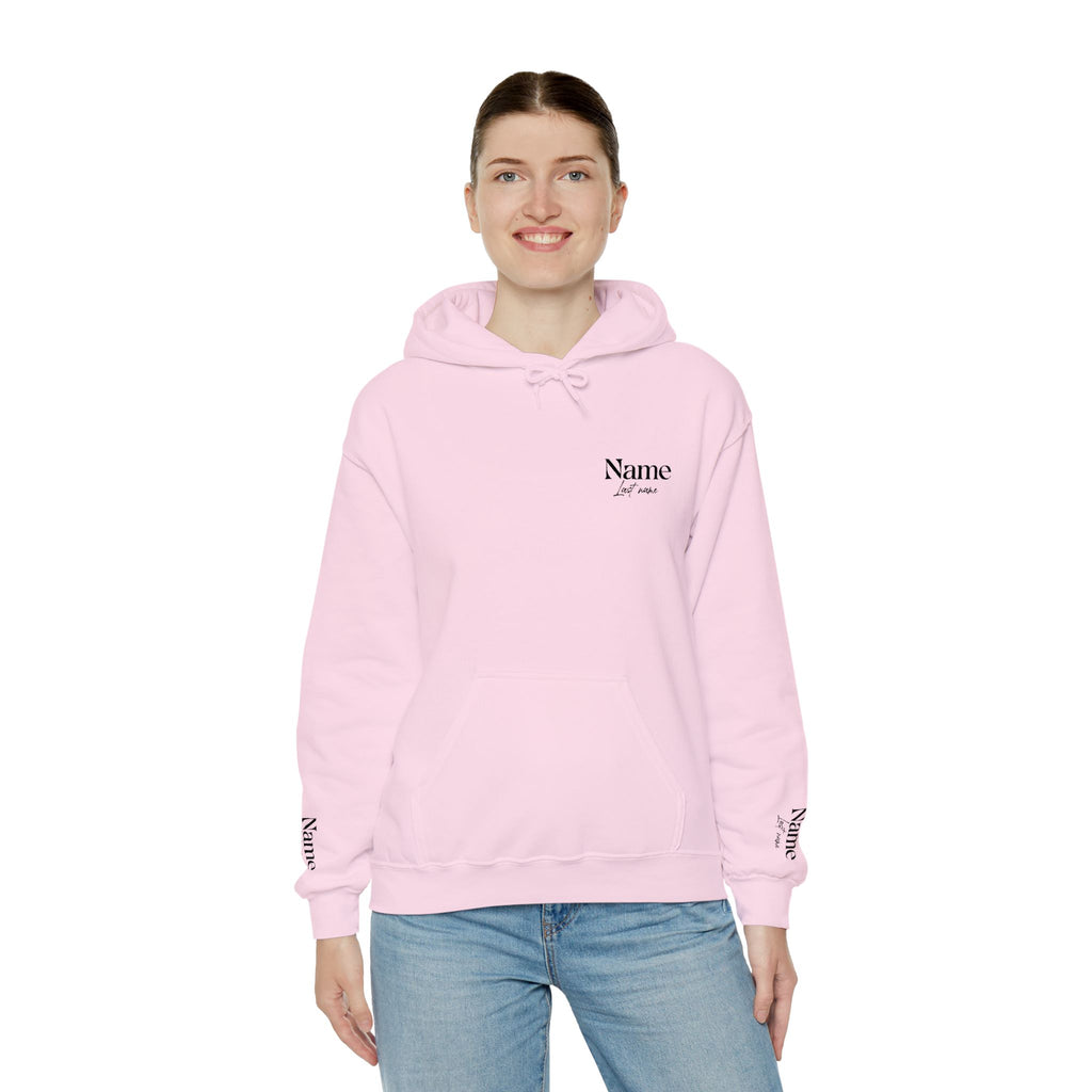 Personalized embroidered name and last name hoodie — Custom “Name Last Name