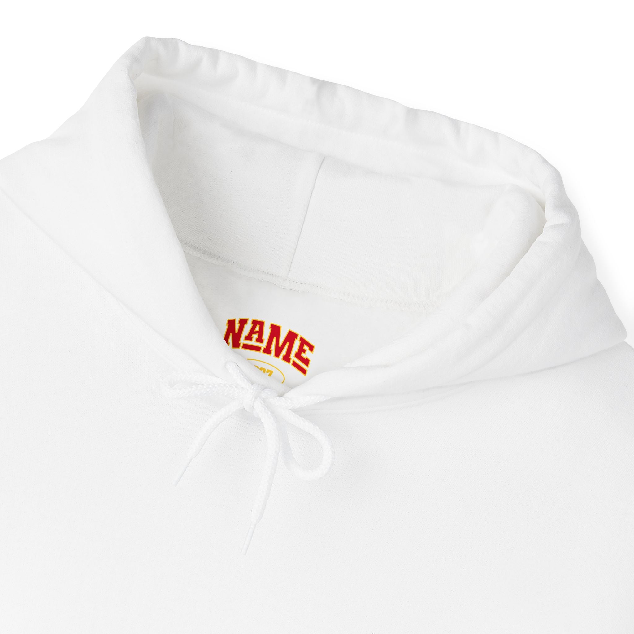 Personalized embroidered name and year of birth unisex