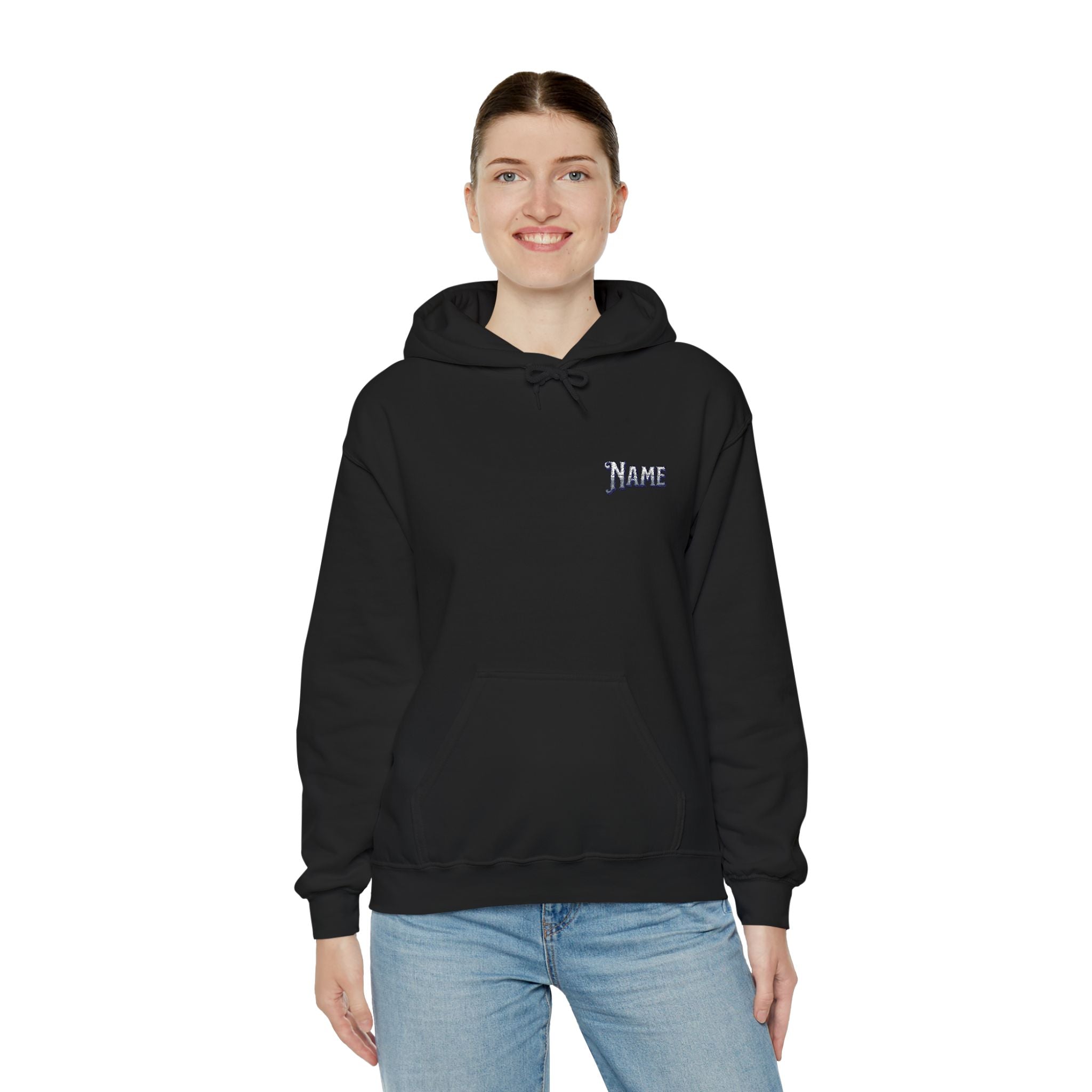 Personalized embroidered name,  Unisex Heavy Blend™ Hooded Sweatshirt