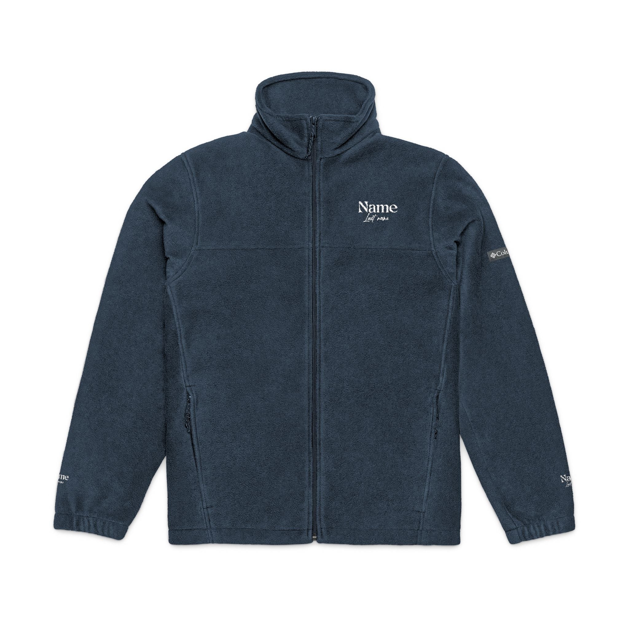 Embroidered Fleece Jacket — Personalized 'Name and last name' Logo Outdoor Zip-Up